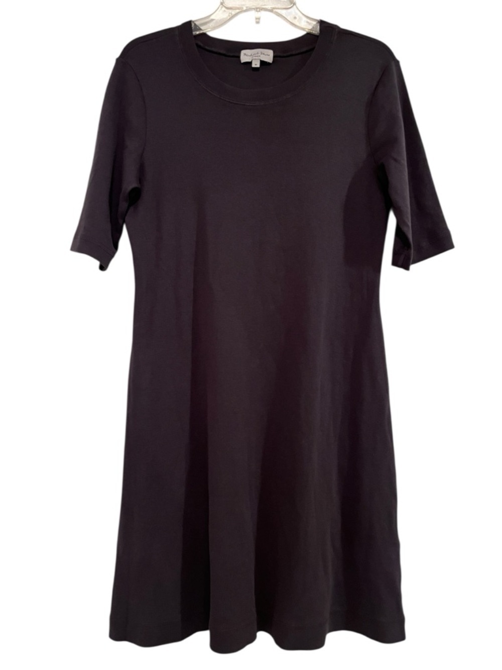 Michael Stars Black Blue Ink Short-Sleeve A-Line Dress Sz M